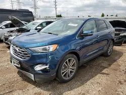 Salvage cars for sale at Elgin, IL auction: 2020 Ford Edge Titanium