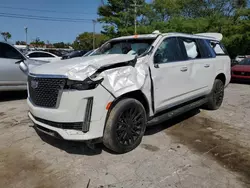 Salvage cars for sale at Lexington, KY auction: 2021 Cadillac Escalade ESV Premium Luxury