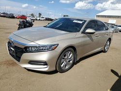 Salvage cars for sale at Brighton, CO auction: 2018 Honda Accord LX