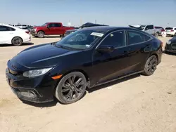 Salvage cars for sale at Amarillo, TX auction: 2019 Honda Civic Sport