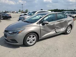 Salvage cars for sale at Indianapolis, IN auction: 2018 Chevrolet Cruze LT