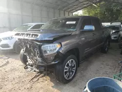 Toyota Tundra salvage cars for sale: 2018 Toyota Tundra Crewmax SR5