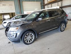 Salvage cars for sale from Copart Eldridge, IA: 2017 Ford Explorer Limited