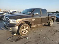 Salvage trucks for sale at Grand Prairie, TX auction: 2016 Dodge RAM 1500 Longhorn