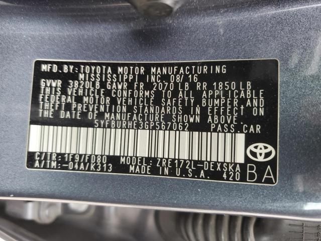 2016 Toyota Corolla L