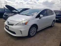 Salvage cars for sale at Elgin, IL auction: 2012 Toyota Prius V