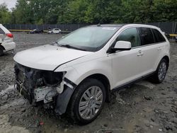 Salvage cars for sale at Waldorf, MD auction: 2010 Ford Edge Limited