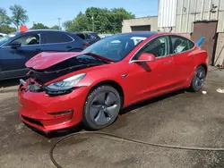 Salvage cars for sale at New Britain, CT auction: 2018 Tesla Model 3