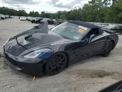 Salvage cars for sale at Ellwood City, PA auction: 2017 Chevrolet Corvette Stingray Z51 1LT