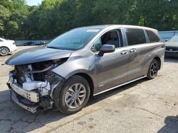 Vehiculos salvage en venta de Copart Austell, GA: 2021 Toyota Sienna XLE