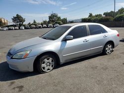 Salvage cars for sale from Copart San Martin, CA: 2005 Honda Accord LX