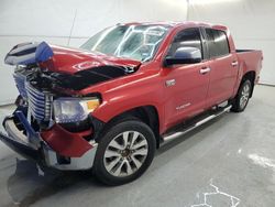 Toyota salvage cars for sale: 2017 Toyota Tundra Crewmax Limited