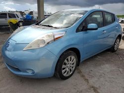 Salvage cars for sale at West Palm Beach, FL auction: 2015 Nissan Leaf S