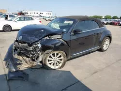 Salvage cars for sale at Grand Prairie, TX auction: 2018 Volkswagen Beetle S