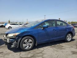 Salvage cars for sale at Colton, CA auction: 2014 Honda Civic LX