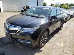 Salvage cars for sale at Woodburn, OR auction: 2015 Acura MDX Technology