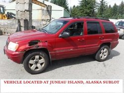 Jeep salvage cars for sale: 2001 Jeep Grand Cherokee Limited