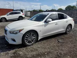 Salvage cars for sale at Homestead, FL auction: 2018 Infiniti Q50 Luxe