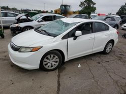 2012 Honda Civic LX en venta en Woodhaven, MI