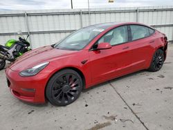 Salvage cars for sale at Littleton, CO auction: 2021 Tesla Model 3