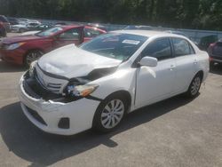 Salvage cars for sale at Glassboro, NJ auction: 2013 Toyota Corolla Base