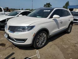 Salvage cars for sale at Woodhaven, MI auction: 2016 Lincoln MKX Reserve