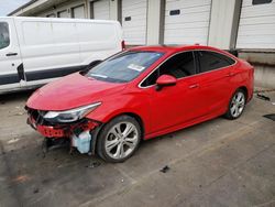 Salvage cars for sale from Copart Louisville, KY: 2016 Chevrolet Cruze Premier