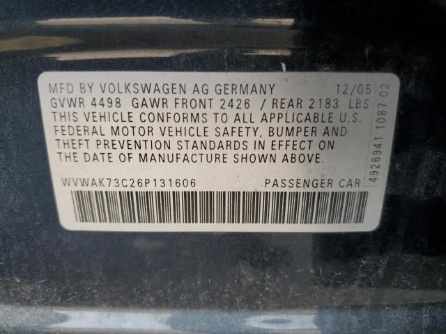 2006 Volkswagen Passat 2.0T