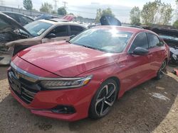 Salvage cars for sale at Elgin, IL auction: 2022 Honda Accord Hybrid Sport