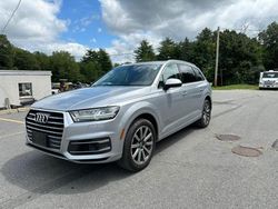 Salvage cars for sale at North Billerica, MA auction: 2018 Audi Q7 Premium Plus