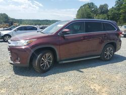 Salvage cars for sale at Concord, NC auction: 2019 Toyota Highlander SE