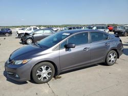 Honda salvage cars for sale: 2015 Honda Civic Hybrid L