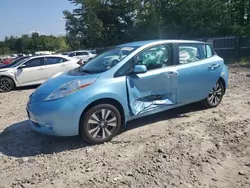 Salvage cars for sale at Candia, NH auction: 2015 Nissan Leaf S