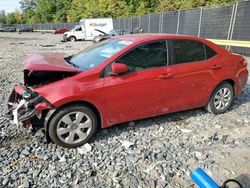 Salvage cars for sale from Copart Waldorf, MD: 2016 Toyota Corolla L