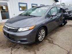 Salvage cars for sale at Pekin, IL auction: 2012 Honda Civic EX