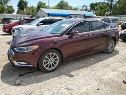 Salvage cars for sale at Wichita, KS auction: 2017 Ford Fusion SE