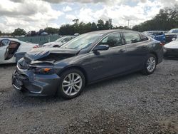 Chevrolet salvage cars for sale: 2017 Chevrolet Malibu LT