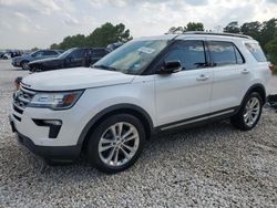 Salvage cars for sale at Houston, TX auction: 2018 Ford Explorer XLT