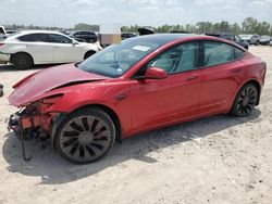 Salvage cars for sale at Houston, TX auction: 2023 Tesla Model 3