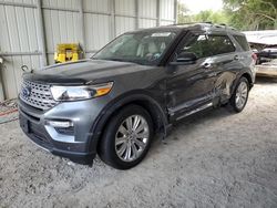 Salvage cars for sale from Copart Midway, FL: 2021 Ford Explorer Limited