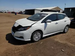 Salvage cars for sale at Brighton, CO auction: 2024 Nissan Leaf S