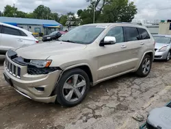 Salvage cars for sale at Wichita, KS auction: 2014 Jeep Grand Cherokee Overland