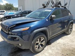 Jeep salvage cars for sale: 2018 Jeep Cherokee Trailhawk