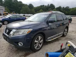 Salvage cars for sale at Mendon, MA auction: 2014 Nissan Pathfinder S