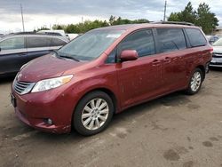 Salvage cars for sale at Denver, CO auction: 2012 Toyota Sienna XLE