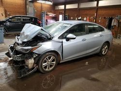 Salvage cars for sale at Ebensburg, PA auction: 2017 Chevrolet Cruze LT