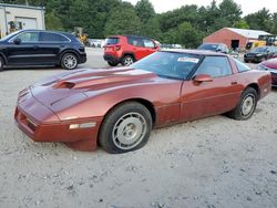 Salvage cars for sale at Mendon, MA auction: 1986 Chevrolet Corvette