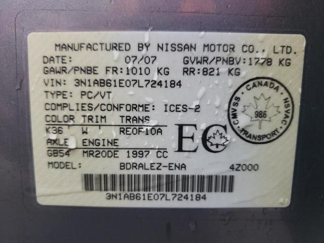 2007 Nissan Sentra 2.0