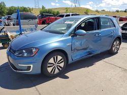 Salvage cars for sale at Littleton, CO auction: 2016 Volkswagen E-GOLF SE