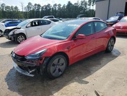 Salvage cars for sale at Harleyville, SC auction: 2022 Tesla Model 3